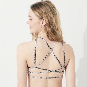 Hollister Strappy High-neck Patterned Tie Dye Print Bikini Top, XS